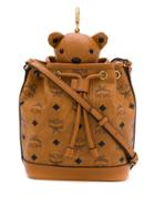 Mcm Teddy Bear Bucket Bag - Neutrals