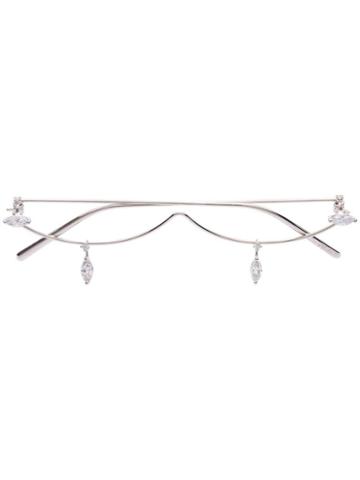 Yvmin Yvmin Silv Tears Open Glasses - Silver