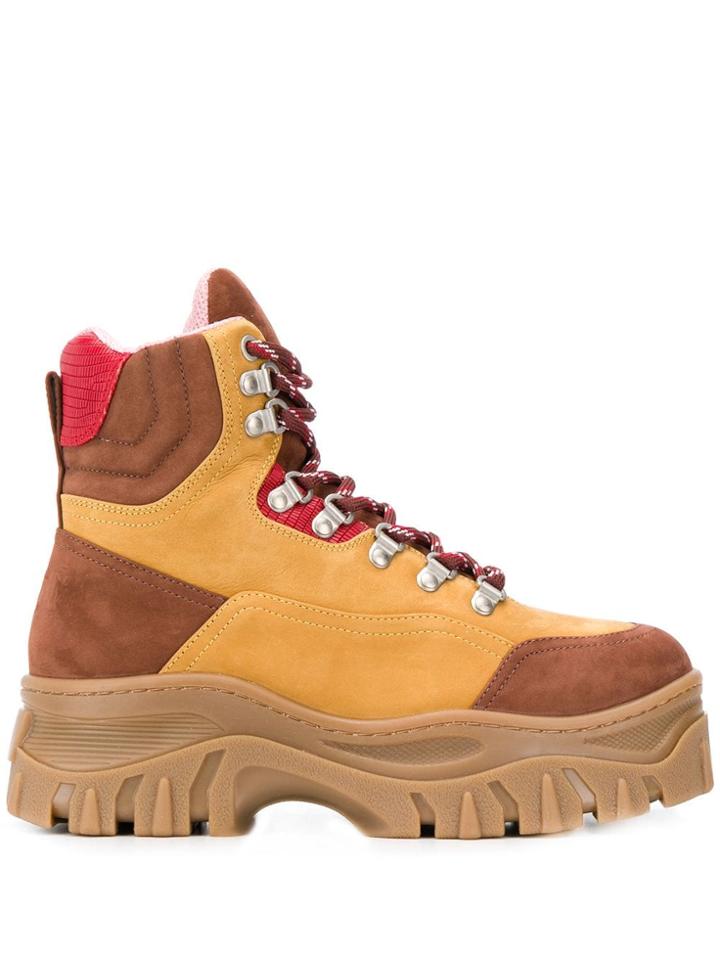 Msgm Tractor Trekking Boots - Neutrals