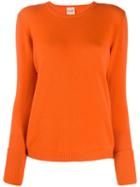 Nude Slim-fit Crew-neck Jumper - Orange