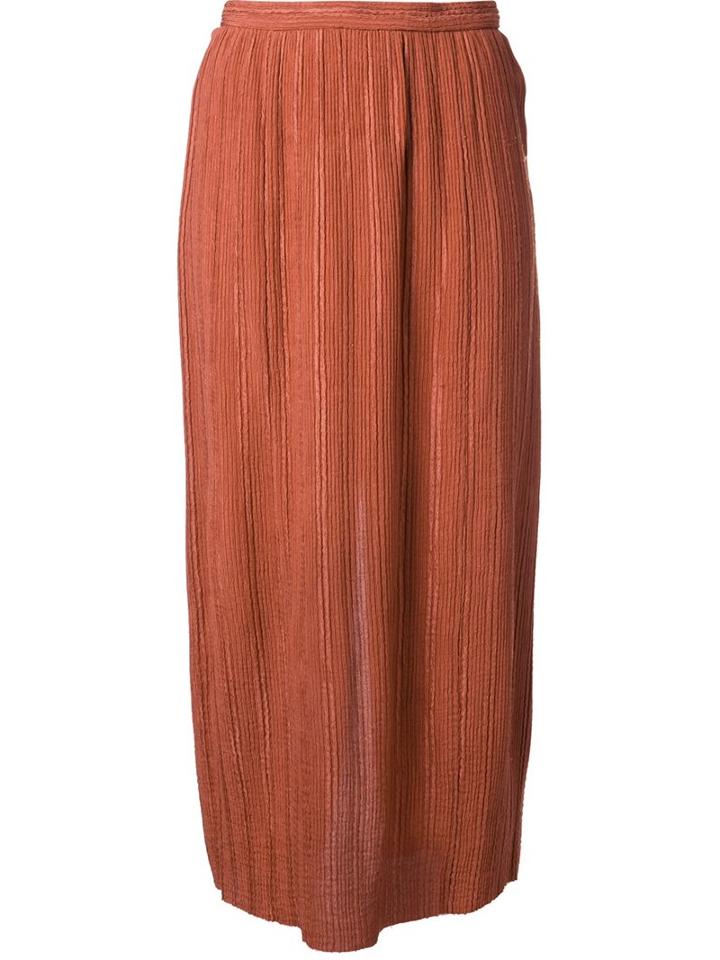 Kitx 'pleat Scrunch' Skirt, Women's, Size: 10, Brown, Silk