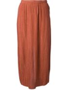 Kitx 'pleat Scrunch' Skirt, Women's, Size: 10, Brown, Silk