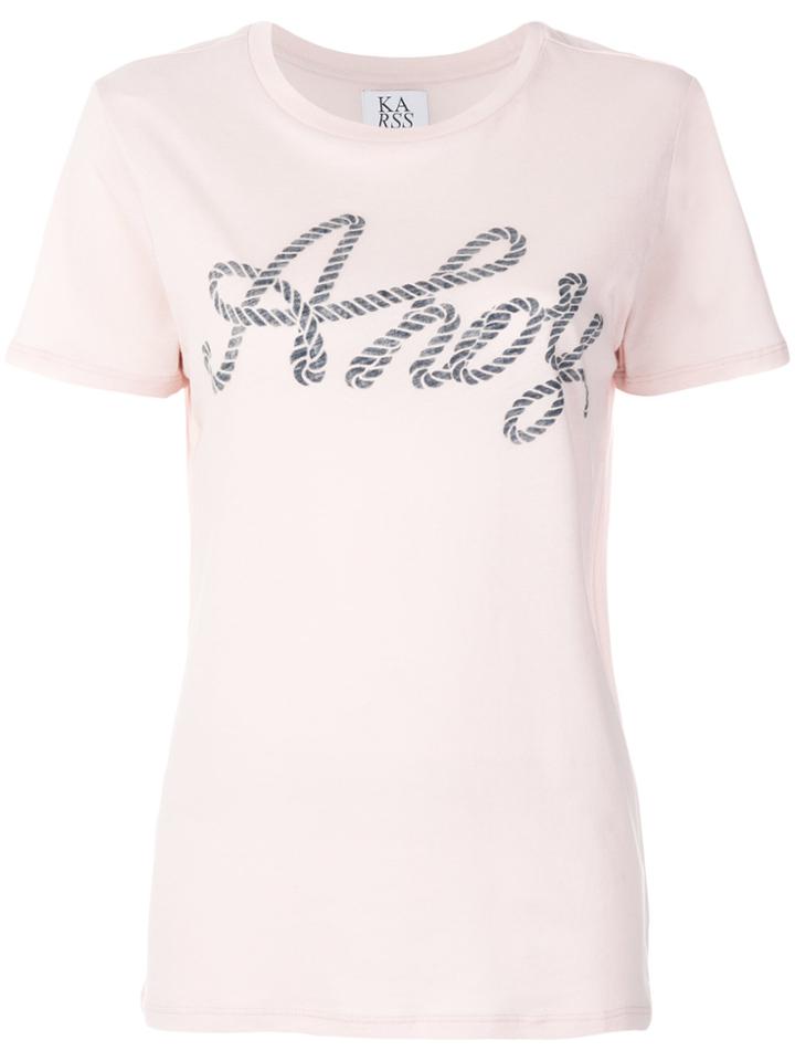 Zoe Karssen Ahoy T-shirt - Pink & Purple