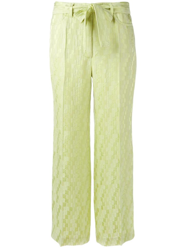 Etro Jacquard Cropped Trousers - Green