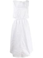 Stefano Mortari Crushed Style Sleeveless Dress - White