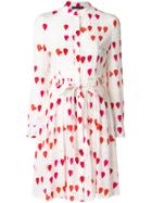 Alexander Mcqueen Petal Print Tie Waist Dress - White