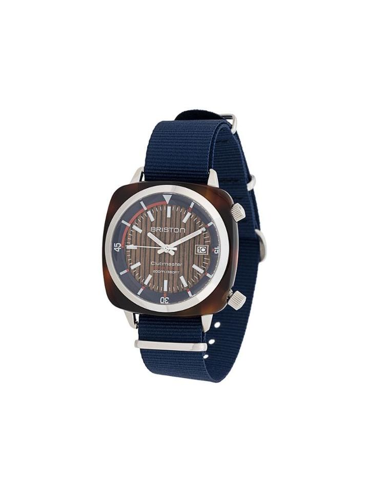 Briston Watches Clubmaster Diver Yachting Acetate Watch - Blue