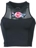 Cynthia Rowley Cassie Floral Bikini Top - Black