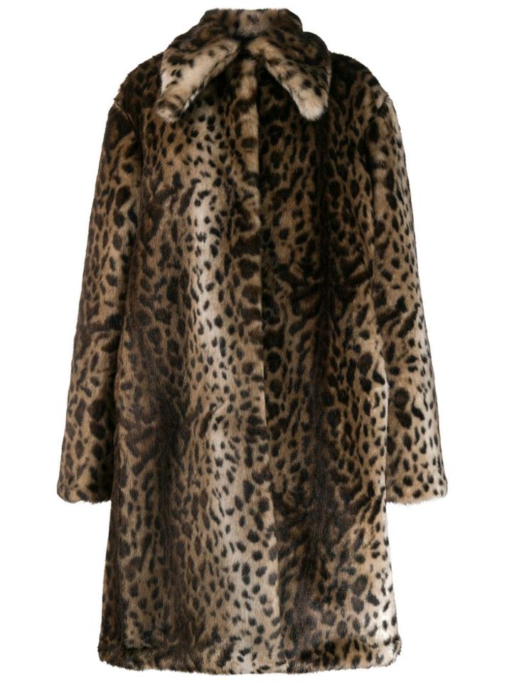 Rokh Leopard Faux-fur Coat - Neutrals