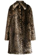 Rokh Leopard Faux-fur Coat - Neutrals