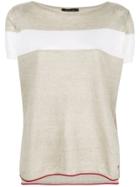 Loro Piana Stripe Detail T-shirt - Nude & Neutrals