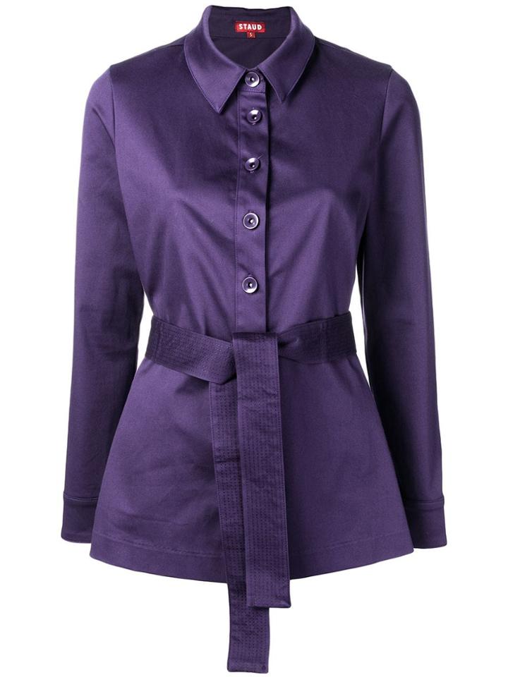 Staud Fitted Waist Jacket - Purple