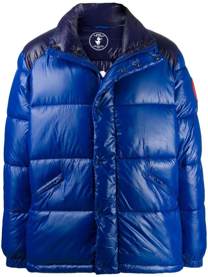Save The Duck Funnel Neck Padded Jacket - Blue