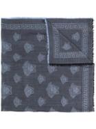 Versace - Medusa Logo Scarf - Men - Silk/modal/wool - One Size, Blue, Silk/modal/wool