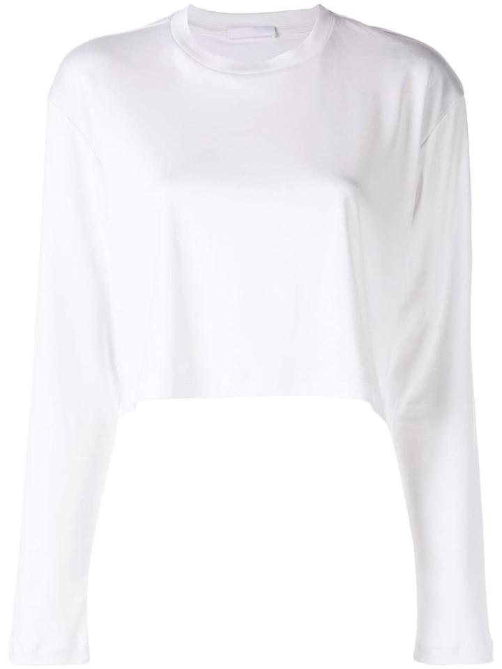 Wardrobe. Nyc Long Sleeve Cropped T-shirt - White