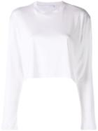 Wardrobe. Nyc Long Sleeve Cropped T-shirt - White