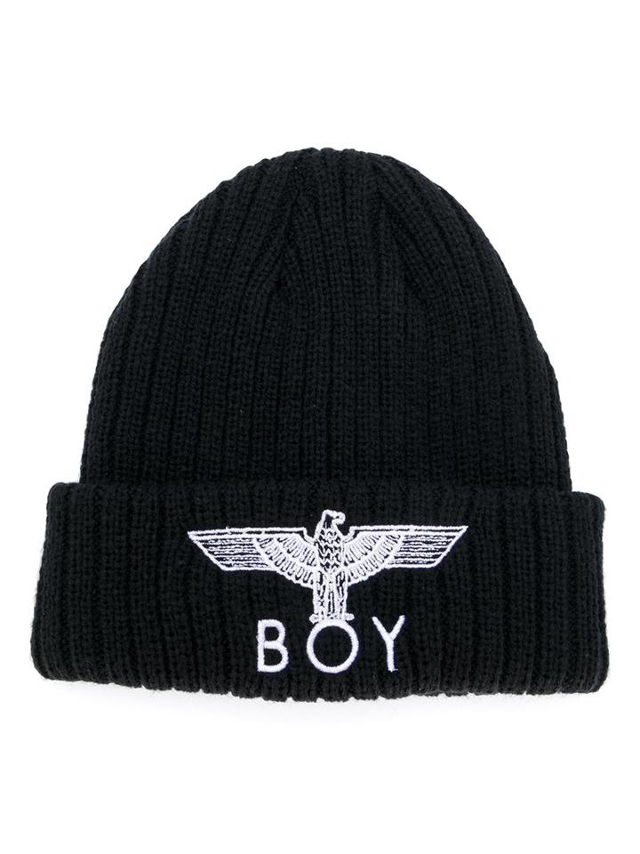 Boy London - Eagle Knitted Beanie - Kids - Acrylic - One Size, Black