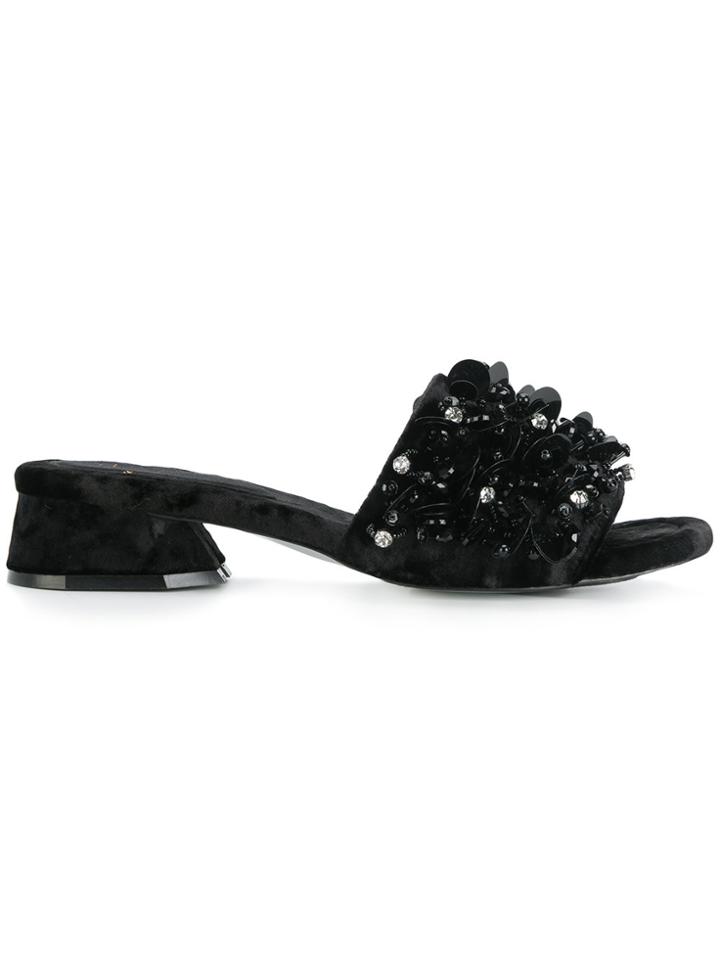 Suecomma Bonnie 3d Sequinned Sandals - Black