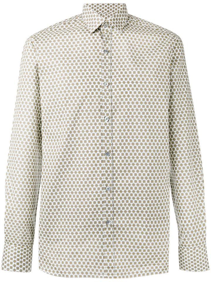 Lanvin Milano Print Shirt, Men's, Size: 39, Nude/neutrals, Cotton
