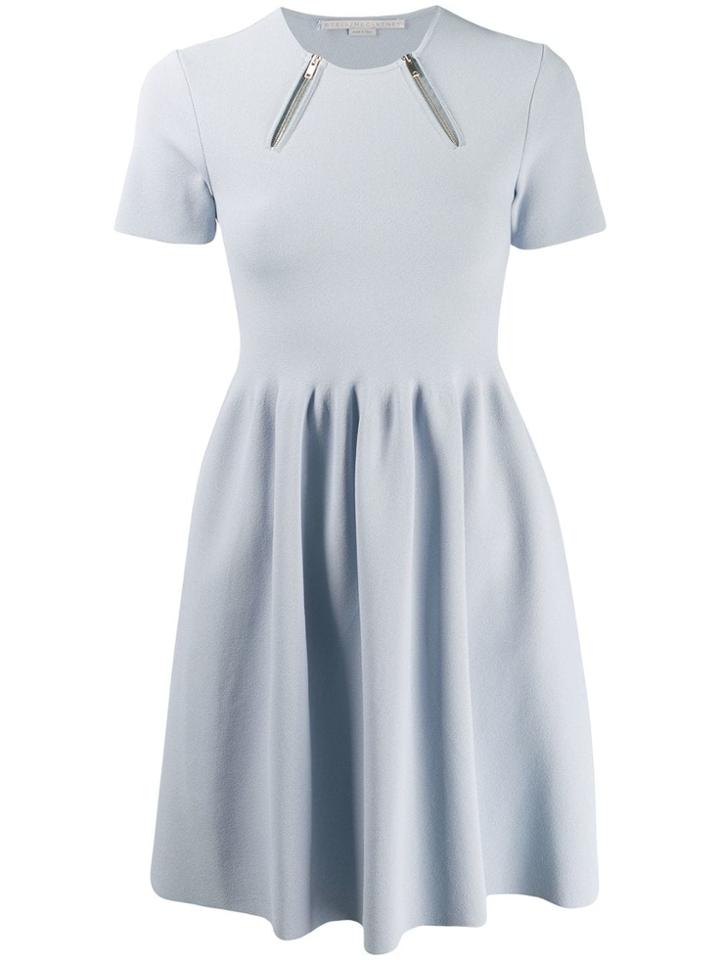 Stella Mccartney Zip Detail Dress - Blue