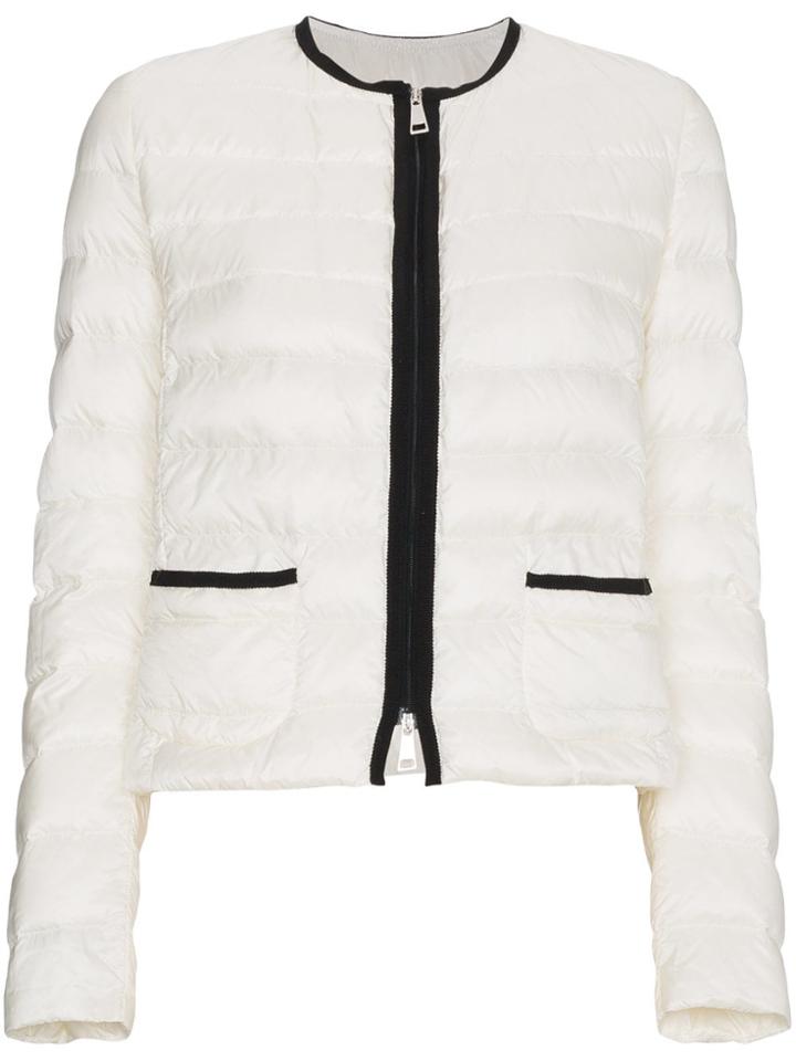 Moncler Collarless Puffer Jacket - 034 Cristal