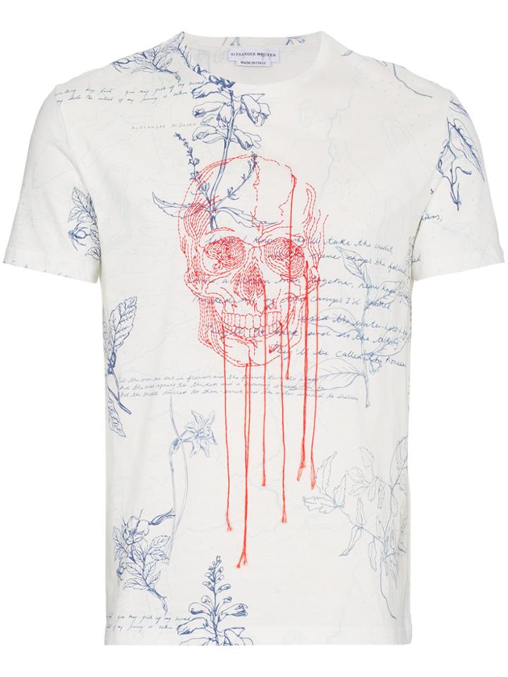 Alexander Mcqueen Explorer Printed T Shirt - White