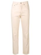 Golden Goose Cropped High Waisted Jeans - Neutrals
