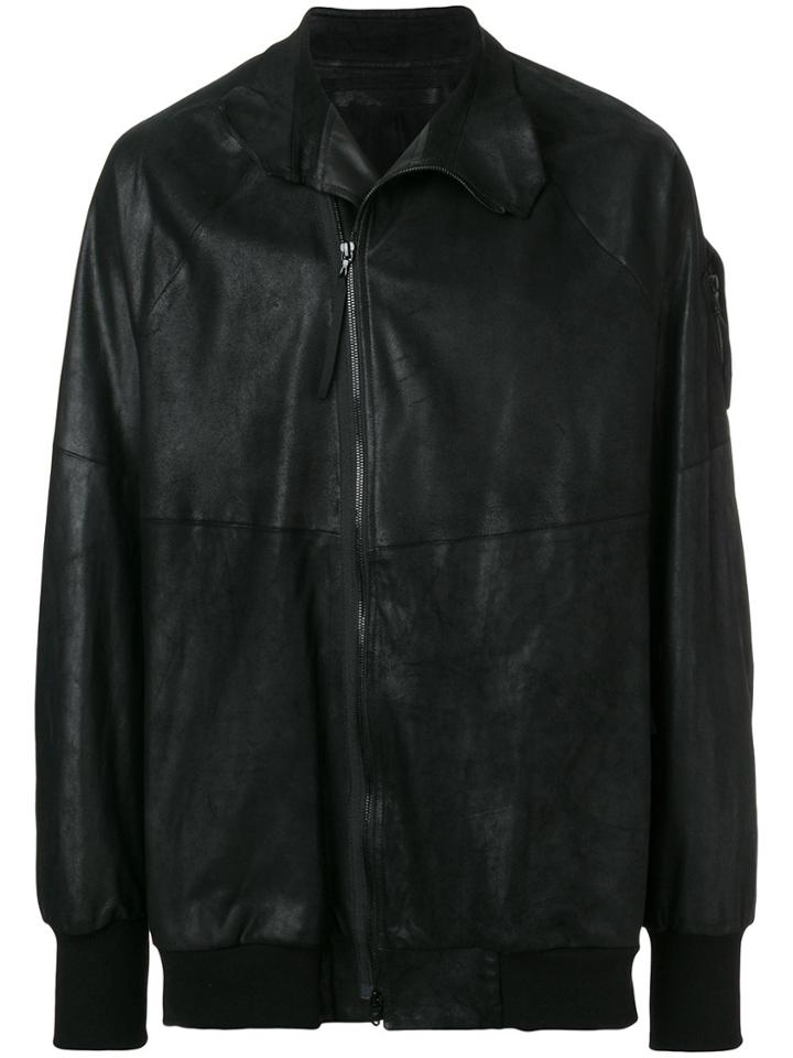 Julius Elasticated Hem Zip Jacket - Black