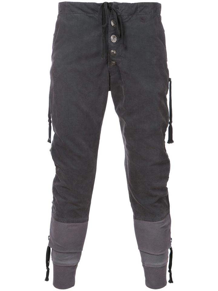 Greg Lauren - Zipped Pocket Trousers - Men - Cotton - 2, Grey, Cotton