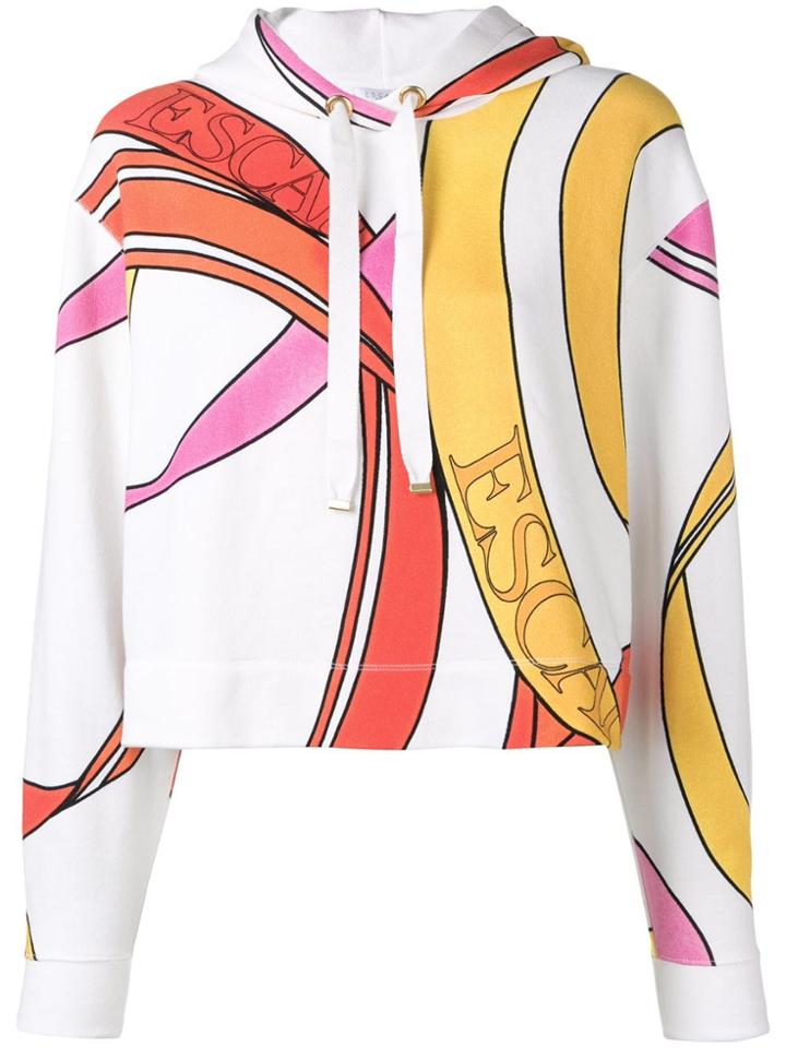 Escada Sport Printed Hooded Sweatshirt - White