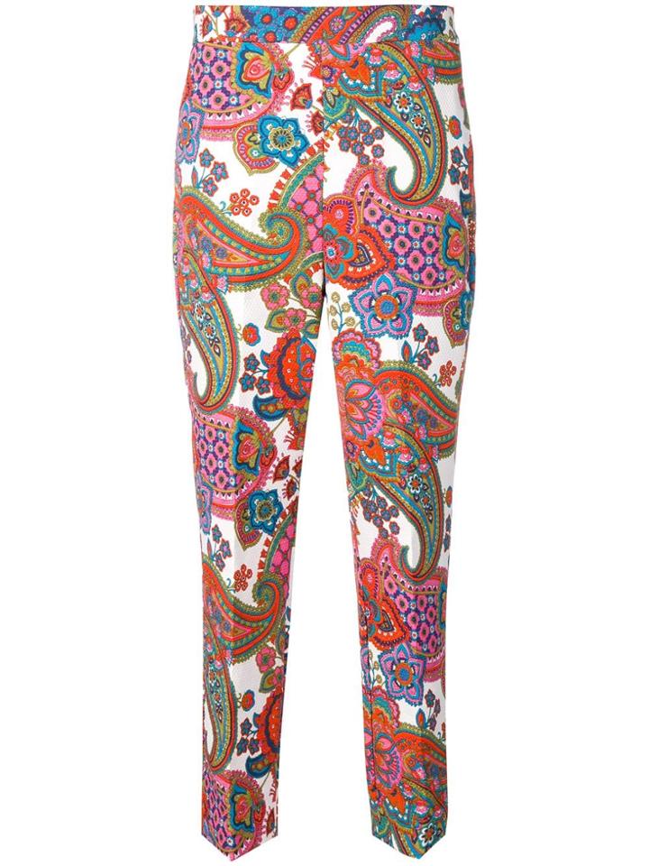 Ports 1961 Printed Tailored Trousers - White