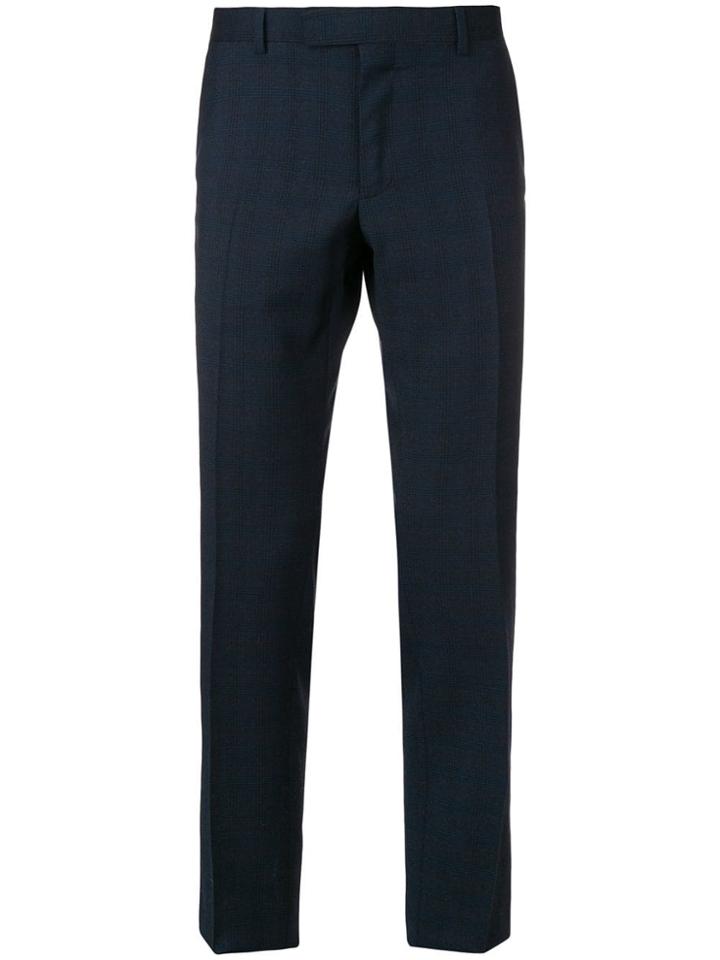 Z Zegna Patterned Tailored Trousers - Blue