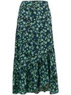 Baum Und Pferdgarten Floral Print Ruffle Skirt - Black