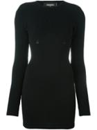 Dsquared2 Knit Bodycon Dress, Women's, Size: 38, Black, Polyester/viscose