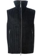 Isaac Sellam Experience Endothermique Gilet, Men's, Size: M, Black, Calf Leather/cotton/polyurethane