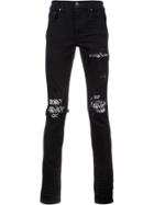 Amiri Distressed Slim-fit Jeans - Black