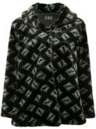 Fendi Pre-owned Fendi Pre-owned Zucca Pattern Long Sleeve Coat - Black
