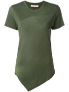 Asymmetric Hem T-shirt - Women - Viscose/spandex/elastane - 34, Green, Viscose/spandex/elastane, A.f.vandevorst