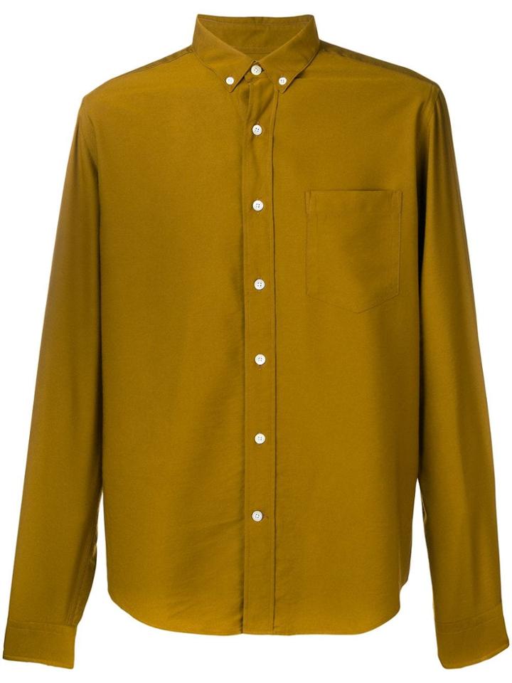 Ami Alexandre Mattiussi Classic Collar Shirt With Chest Pocket - Green