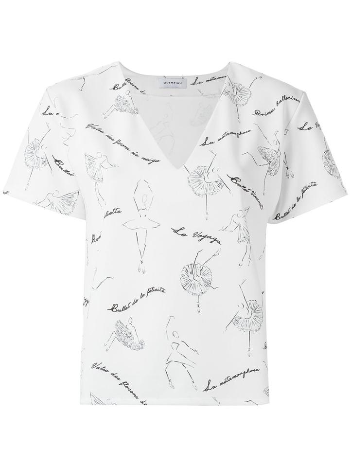 Olympiah - Printed Top - Women - Polyester/spandex/elastane - 40, White, Polyester/spandex/elastane