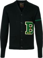 Fake Alpha Vintage 1950s Lettered Cardigan - Black