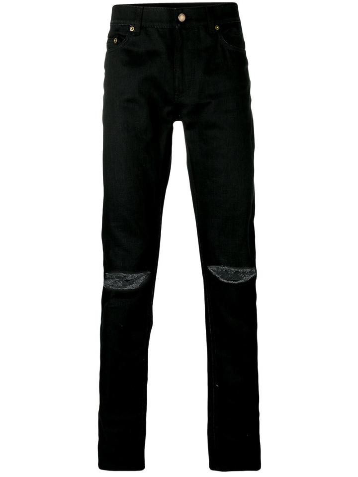 Saint Laurent Biker Jeans, Men's, Size: 31, Black, Cotton/spandex/elastane