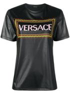 Versace 90s Logo Coated T-shirt - Black