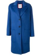 Kenzo Single Breasted Overcoat - Blue