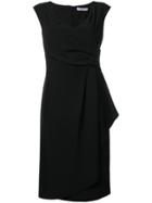 Blumarine Draped Midi Dress - Black