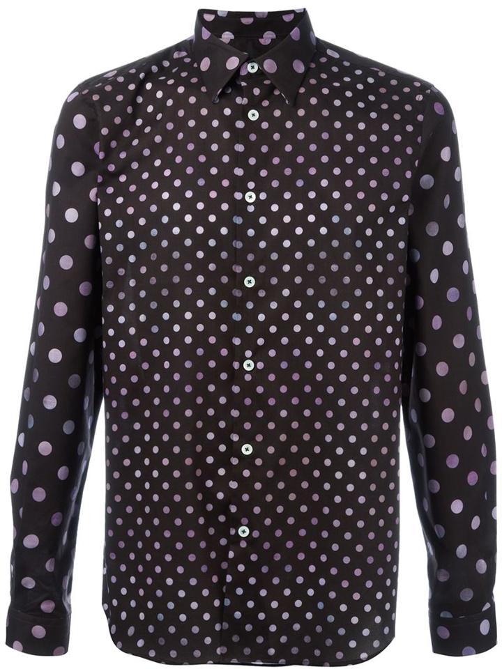 Ps Paul Smith Polka Dot Print Shirt