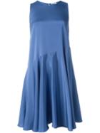 P.a.r.o.s.h. Flared Sleeveless Dress, Women's, Size: M, Blue, Silk/spandex/elastane