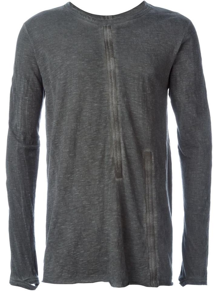 Isaac Sellam Experience Taped Longsleeved T-shirt, Men's, Size: Xxl, Grey, Cotton