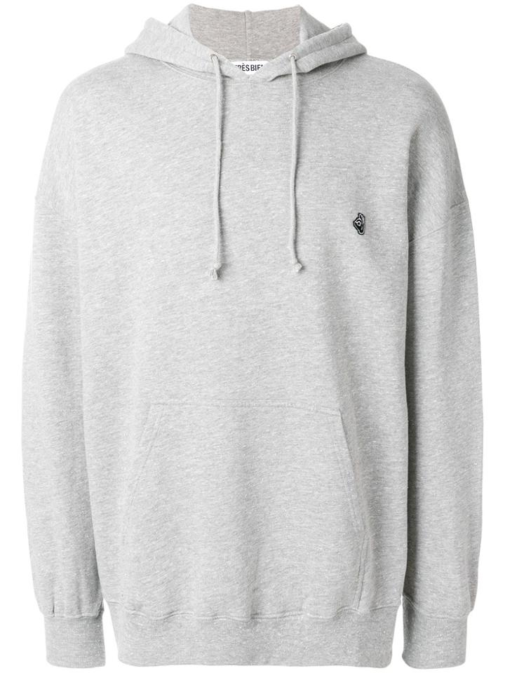 Très Bien Logo Patch Hoodie - Grey