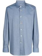 Kiton Plain Long-sleeved Shirt - Blue